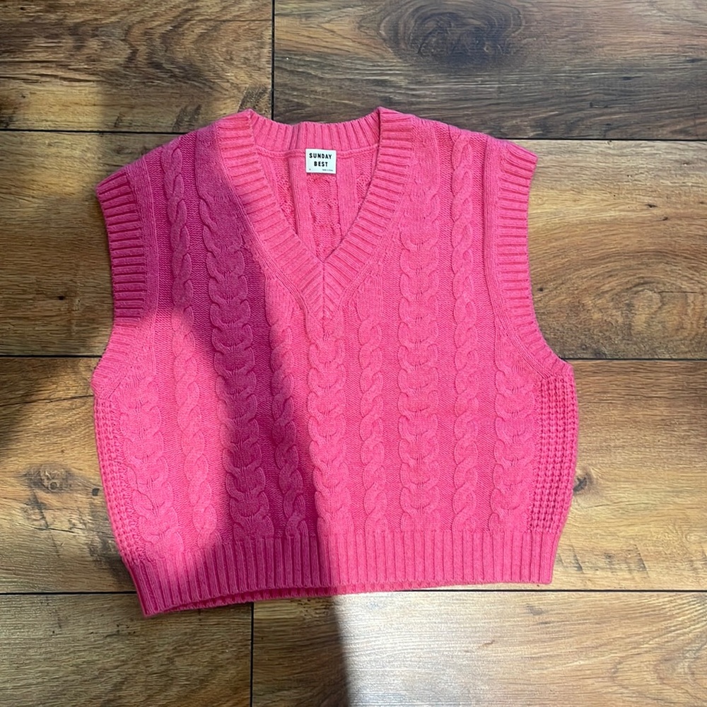 Sunday Best pink knit sweater
